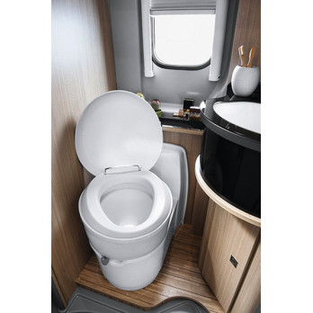 Toaleta kasetowa C223-CS - spłukiwana elektrycznie - biała - 18 l
