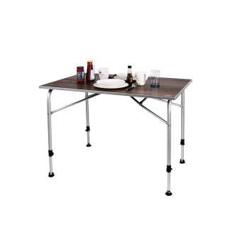 Stół kempingowy LEVI FAMILY 115x68x59-72cm, elegancki design z drewna, odporny na warunki atmosferyczne